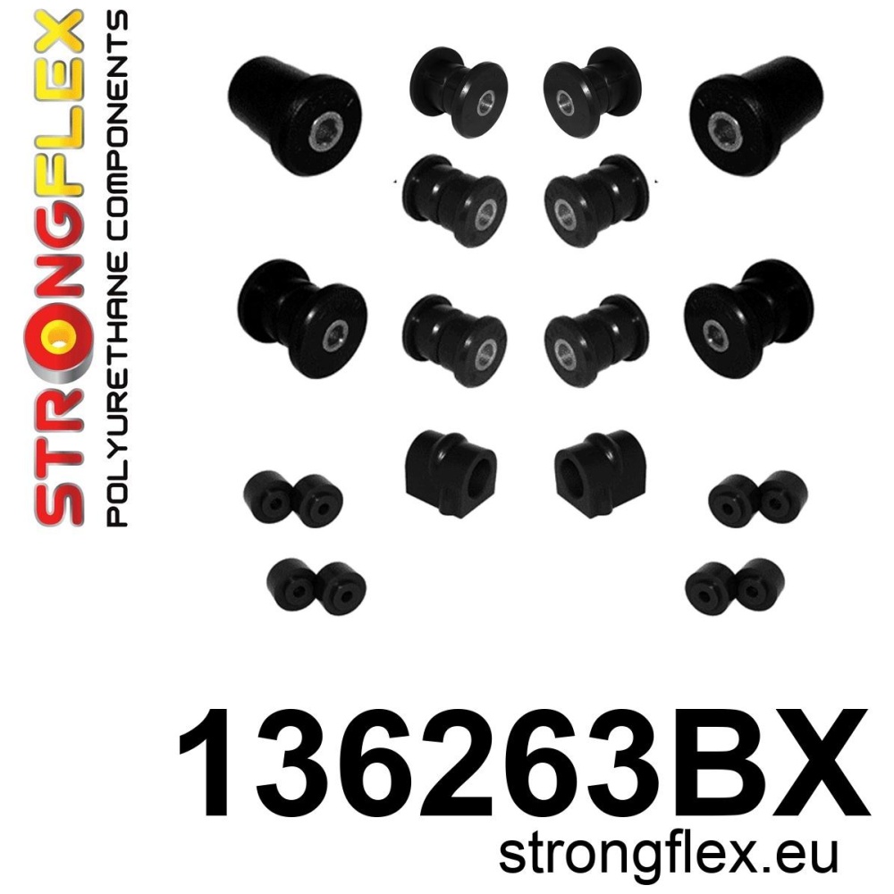 Strongflex Opel Vauxhall Voorste ophangrubberset – 136263BX ZWART