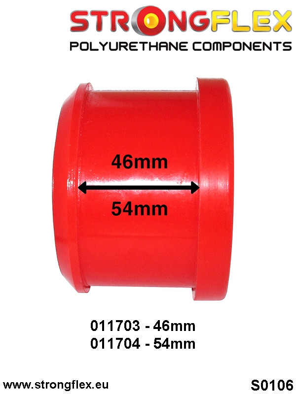 Strongflex Alfa Romeo Vooras onderste draagarm achterste rubber 54mm – 011704B 2 Strongflex Alfa Romeo Vooras onderste draagarm achterste rubber 54mm – 011704B – Bild 2
