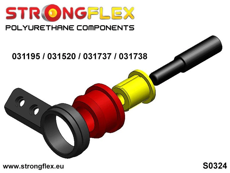 Strongflex 031737A: Sportieve bevestiging Voorste Draagarm Rubbers (Lollipop) E46 draagarmen BMW E30 E36 3 Strongflex 031737A: Sportieve bevestiging Voorste Draagarm Rubbers (Lollipop) E46 draagarmen BMW E30 E36 – Image 3