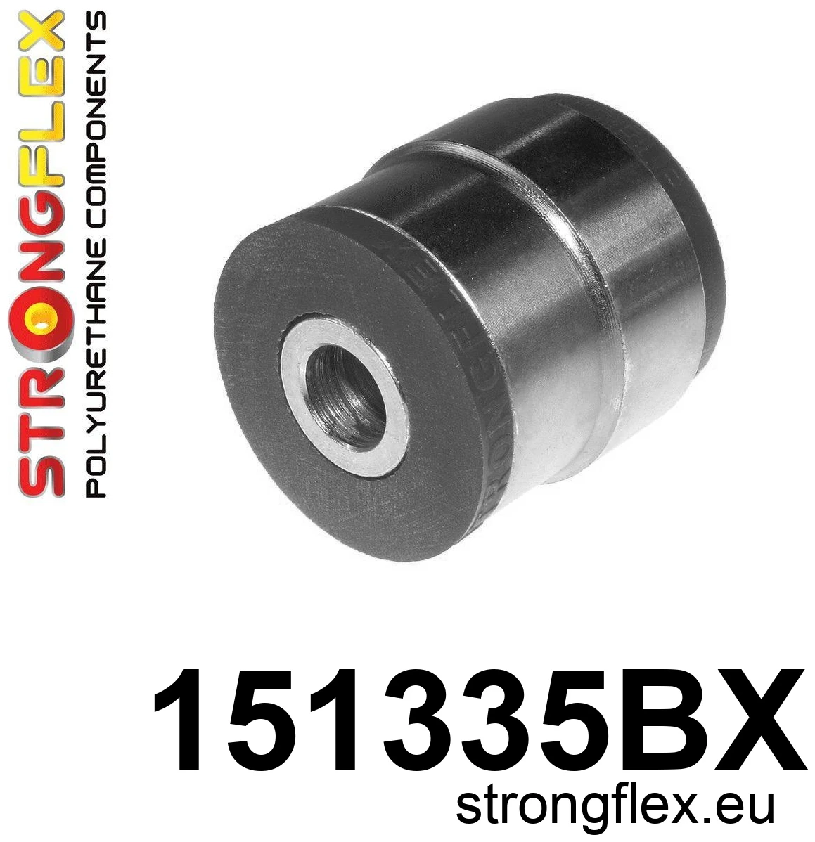 Strongflex Renault Vooras onderste draagarm rubber – 151335BX ZWART 1 Strongflex Renault Vooras onderste draagarm rubber – 151335BX ZWART