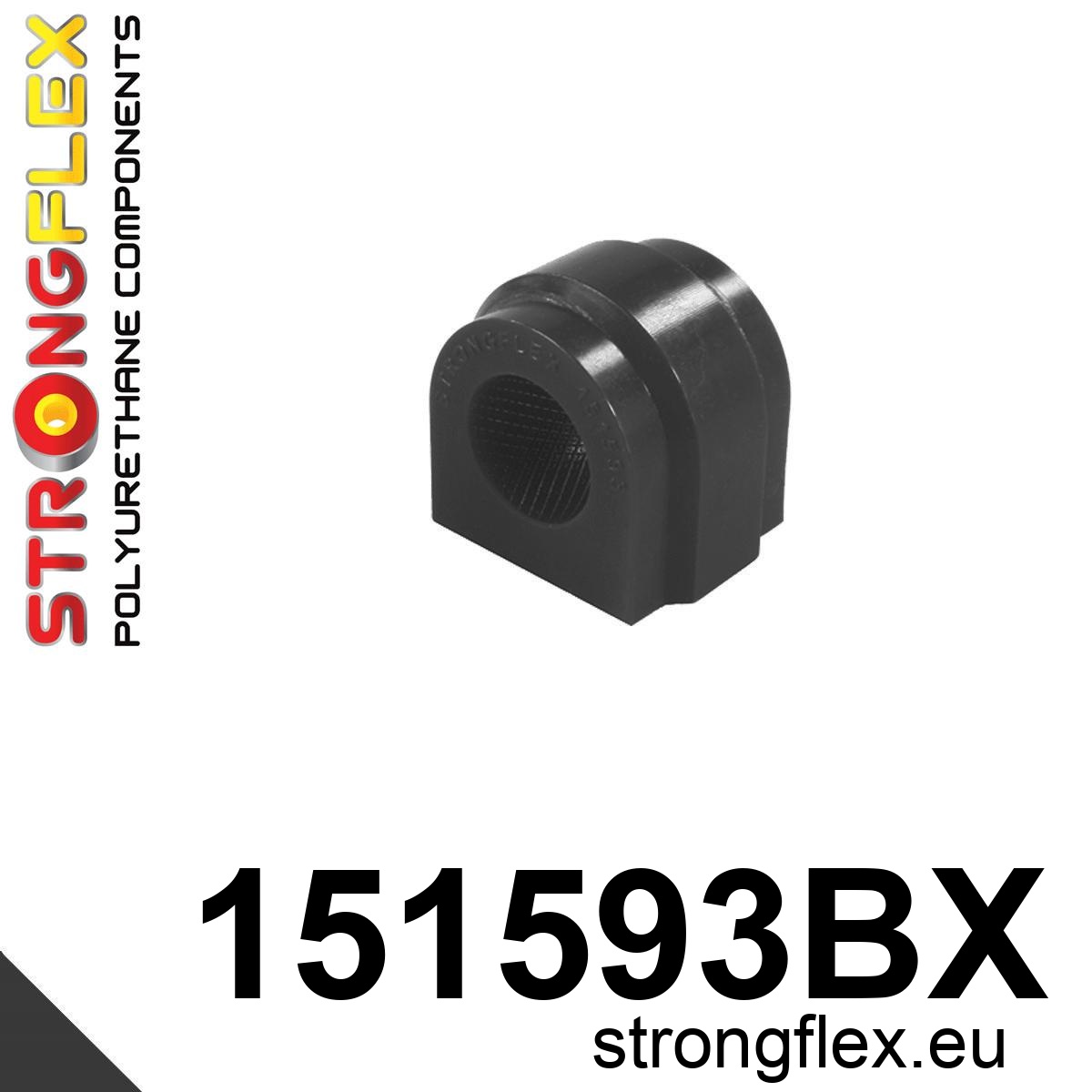 Strongflex Renault Voorste stabilisatorrubber – 151593BX ZWART 1 Strongflex Renault Voorste stabilisatorrubber – 151593BX ZWART