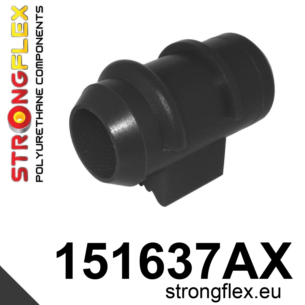 Strongflex Renault Voorste stabilisator buitenste rubber SPORT – 151637AX ZWART 1 Strongflex Renault Voorste stabilisator buitenste rubber SPORT – 151637AX ZWART