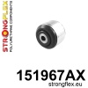 Strongflex Renault Voorste draagarm – achterste rubber 72mm SPORT – 151967AX ZWART