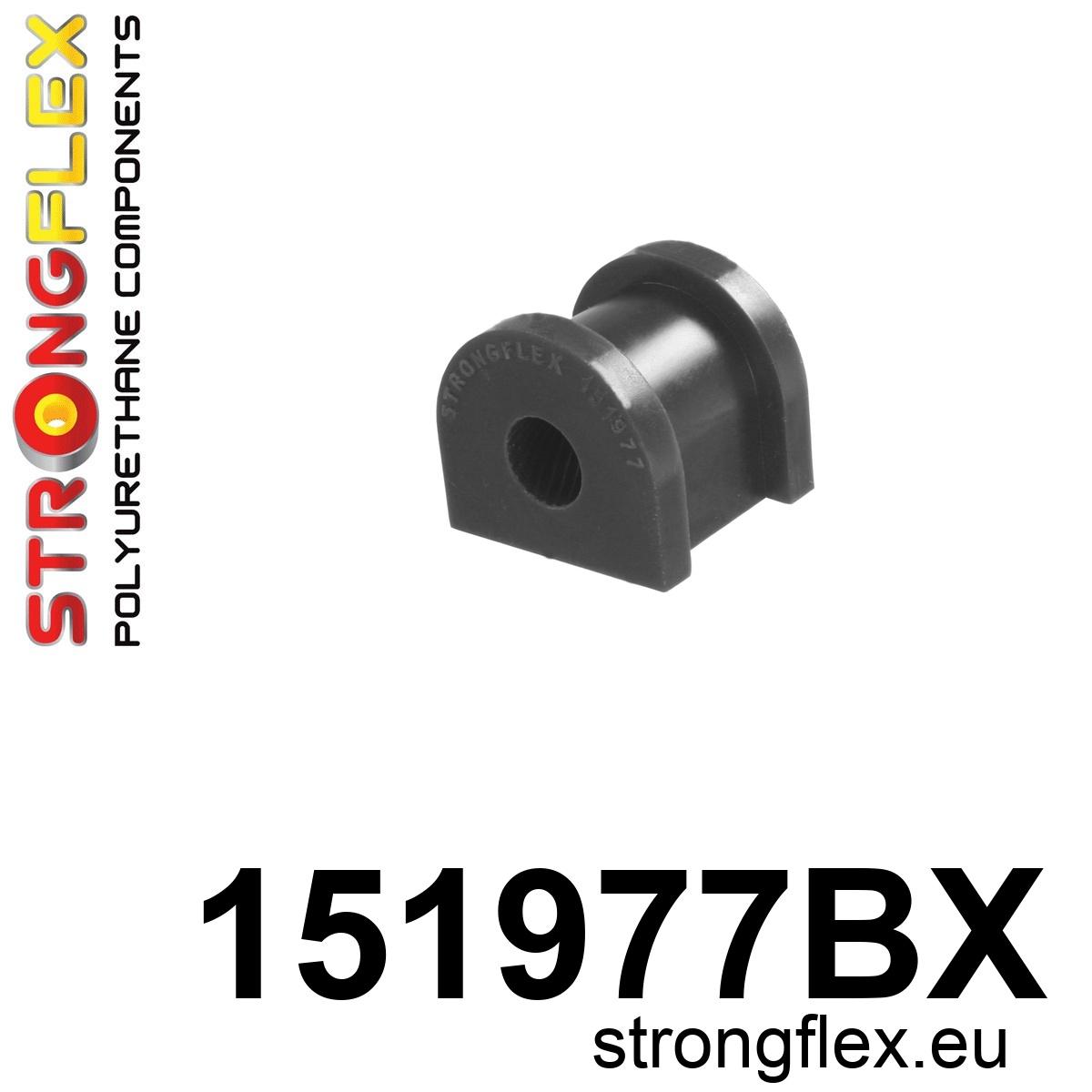 Strongflex Dacia Achterste stabilisator rubber – 151977BX ZWART 1 Strongflex Dacia Achterste stabilisator rubber – 151977BX ZWART