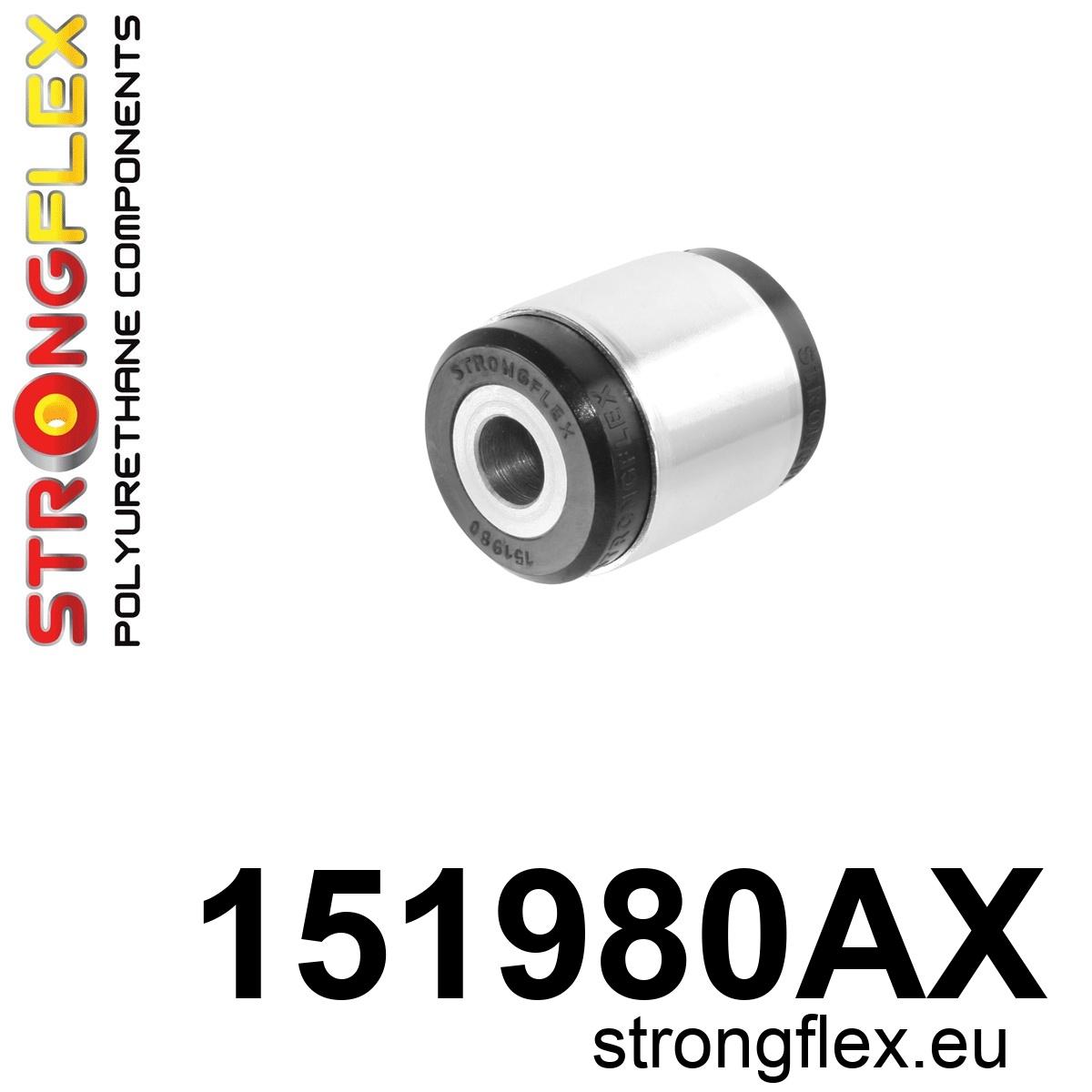 Strongflex Renault Voorste draagarm achterste rubber SPORT – 151980AX ZWART 1 Strongflex Renault Voorste draagarm achterste rubber SPORT – 151980AX ZWART