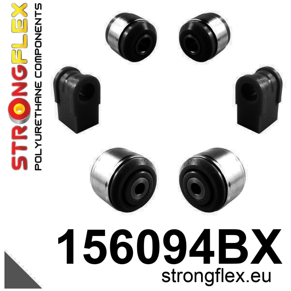 Strongflex Renault Voorste ophangrubberset – 156094BX ZWART