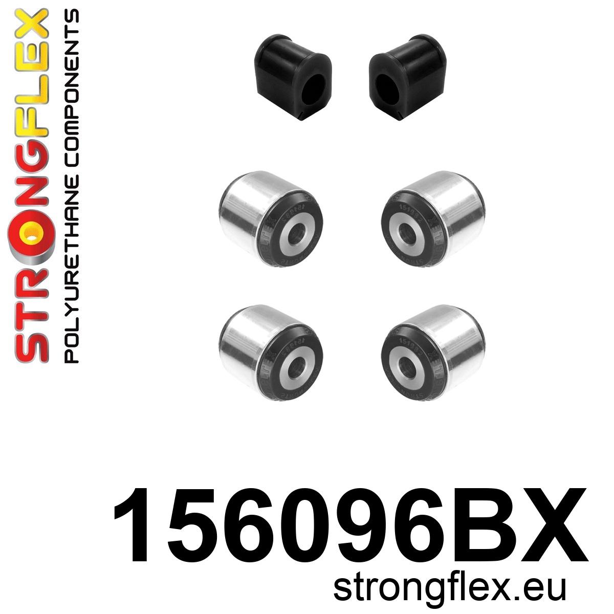Strongflex Renault Voorste ophangrubberset – 156096BX ZWART 1 Strongflex Renault Voorste ophangrubberset – 156096BX ZWART