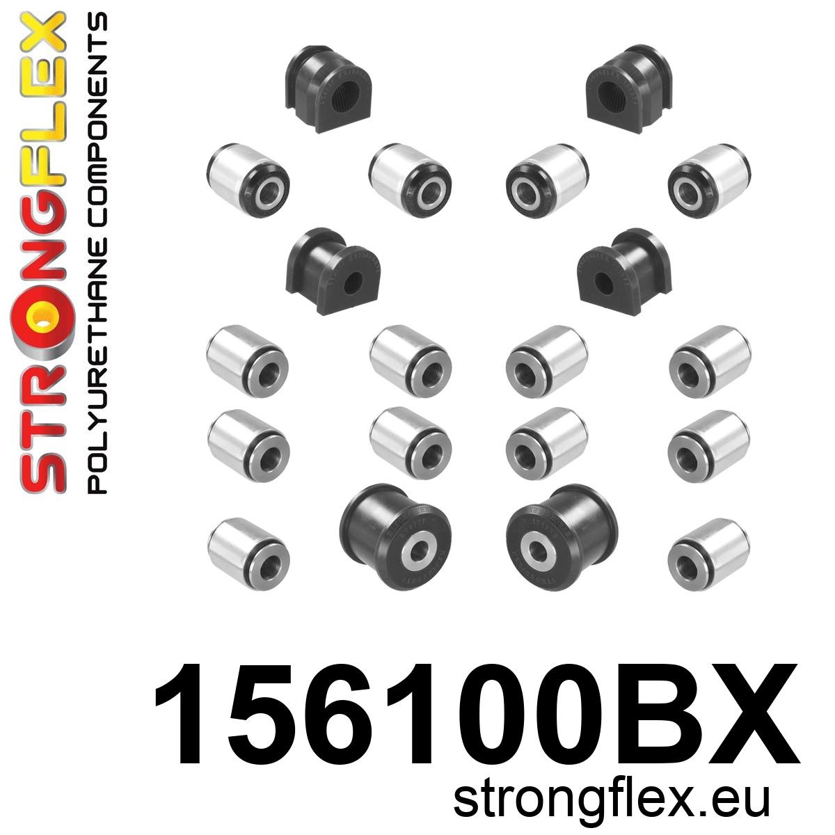 Strongflex Dacia Full suspension polyurethaan rubberset AWD – 156100BX ZWART 2 Strongflex Dacia Full suspension polyurethaan rubberset AWD – 156100BX ZWART - Image 2