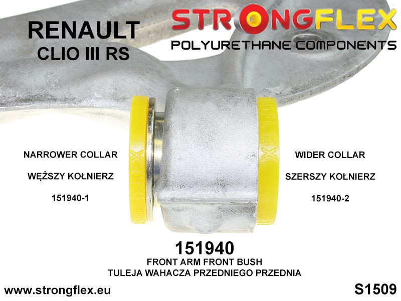 Strongflex Renault Clio Vooras draagarm rubber voor SPORT – 151940A 4 Strongflex Renault Clio Vooras draagarm rubber voor SPORT – 151940A – Image 4