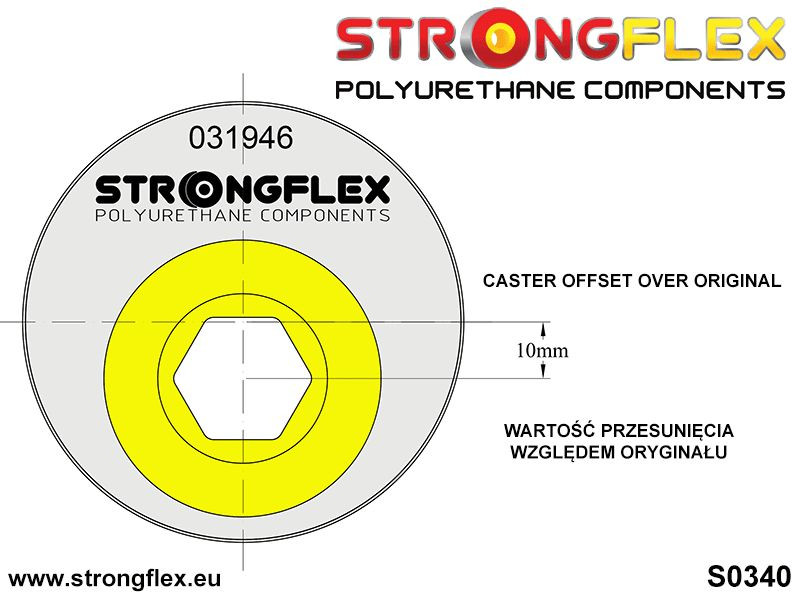 Strongflex BMW E46 Draagarmrubber Excentrisch 66mm (type Z4) SPORT (vooras) – 031946A 3 Strongflex BMW E46 Draagarmrubber Excentrisch 66mm (type Z4) SPORT (vooras) – 031946A - Image 3