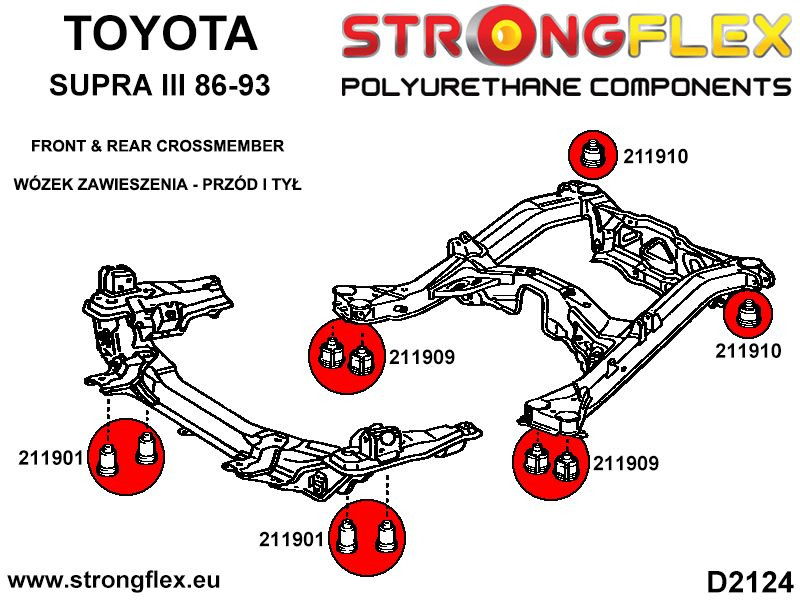 Strongflex Toyota Supra Achteras-subframe - voorste rubber – 211909B 3 Strongflex Toyota Supra Achteras-subframe - voorste rubber – 211909B – Bild 3