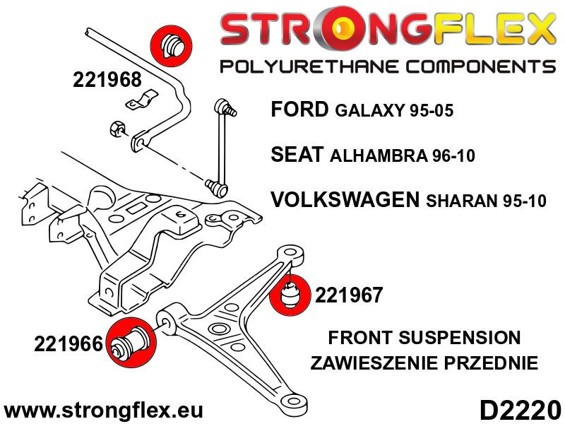 Strongflex Ford / Volkswagen Stabilisatorrubber voor SPORT – 221968A 3 Strongflex Ford / Volkswagen Stabilisatorrubber voor SPORT – 221968A – Bild 3