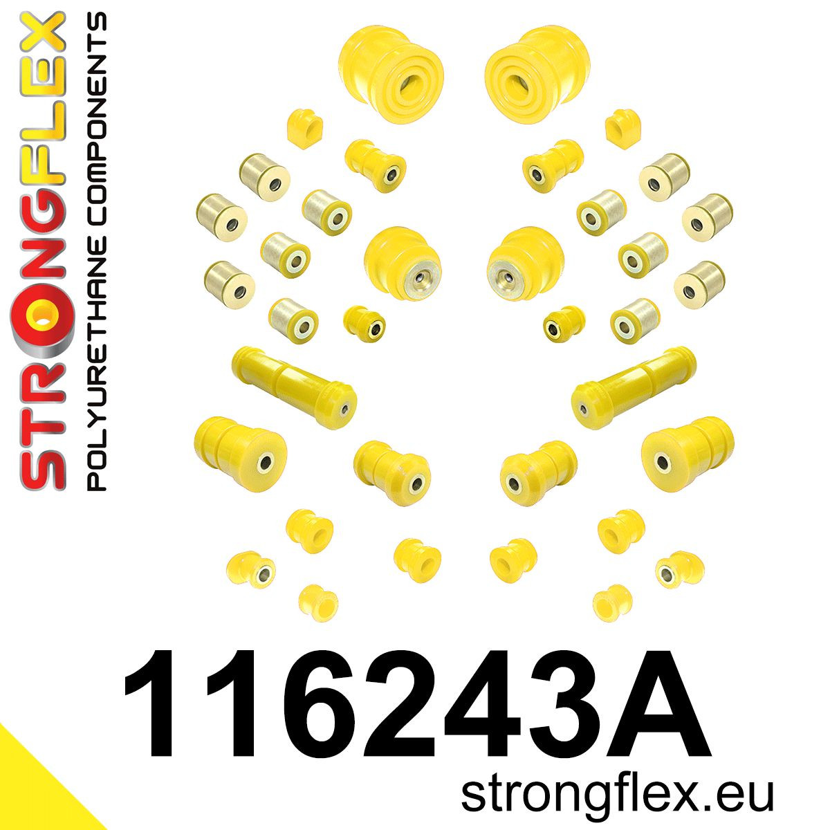 Strongflex Mercedes Complete ophangrubberset SPORT – 116243A 1 Strongflex Mercedes Complete ophangrubberset SPORT – 116243A