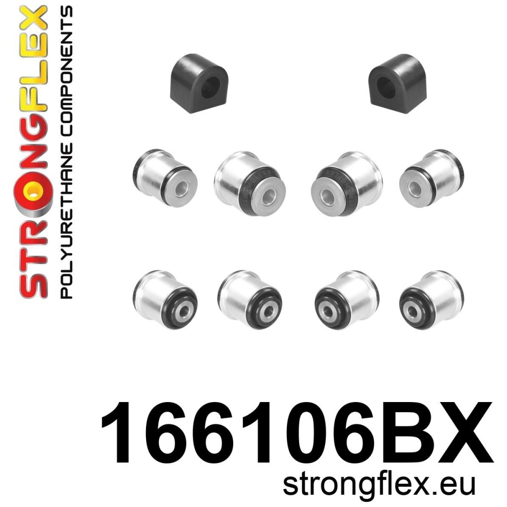 Strongflex Maserati Voorste ophangrubberset – 166106BX ZWART
