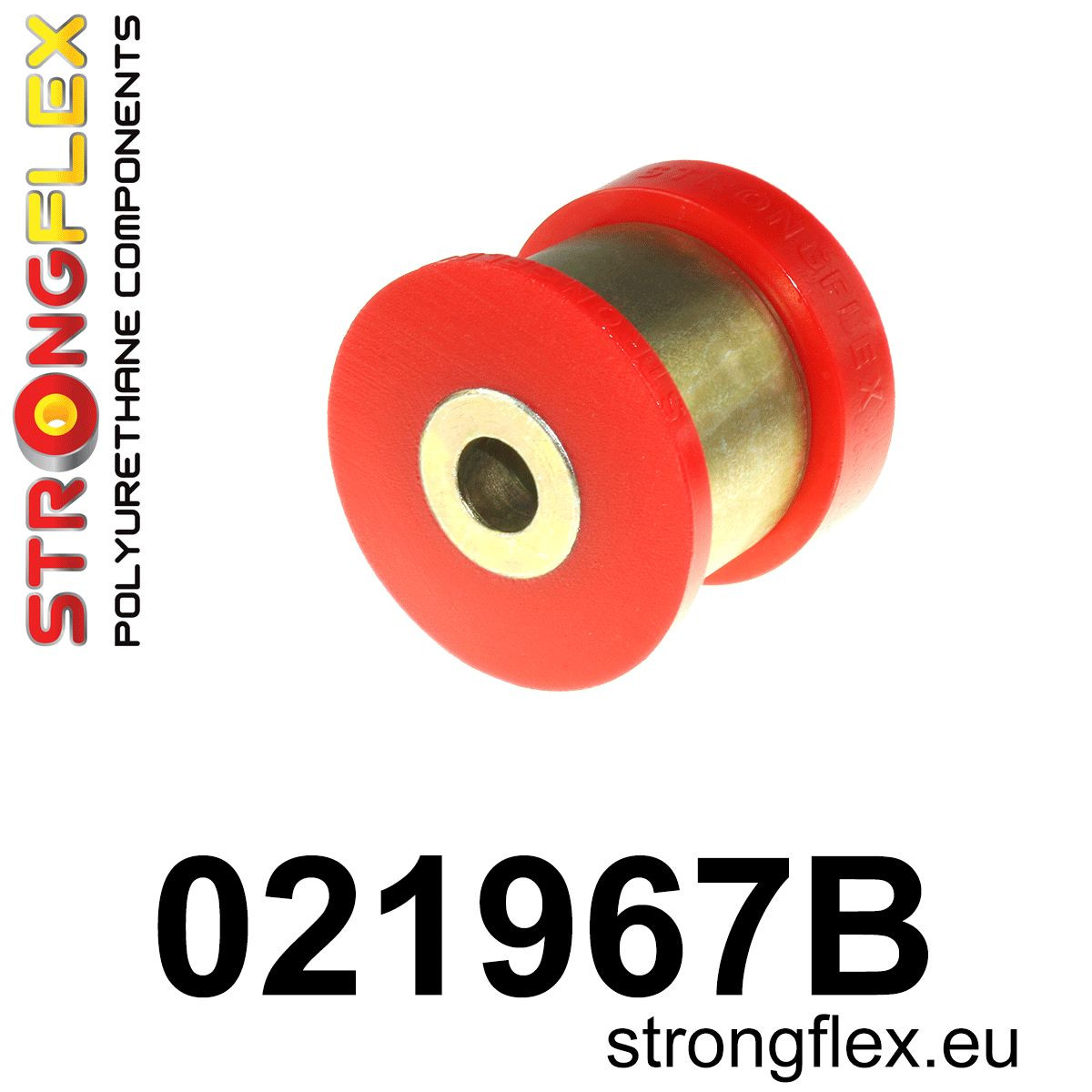 Strongflex Audi Achteras onderste draagarm - achterste rubber – 021967B 1 Strongflex Audi Achteras onderste draagarm - achterste rubber – 021967B