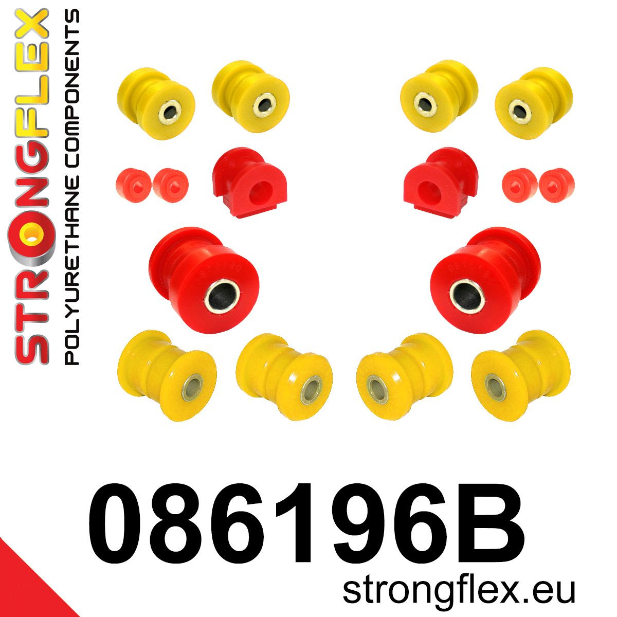 Strongflex Acura Voorste ophangrubberset – 086196B 1 Strongflex Acura Voorste ophangrubberset – 086196B