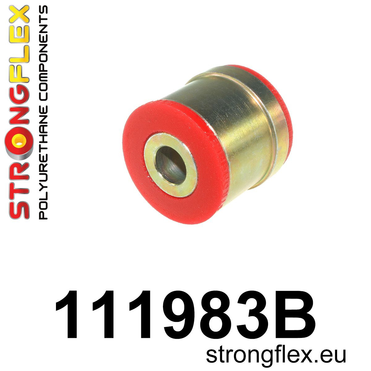 Strongflex Mercedes Achterste langsdraagarm - voorste rubber – 111983B 1 Strongflex Mercedes Achterste langsdraagarm - voorste rubber – 111983B