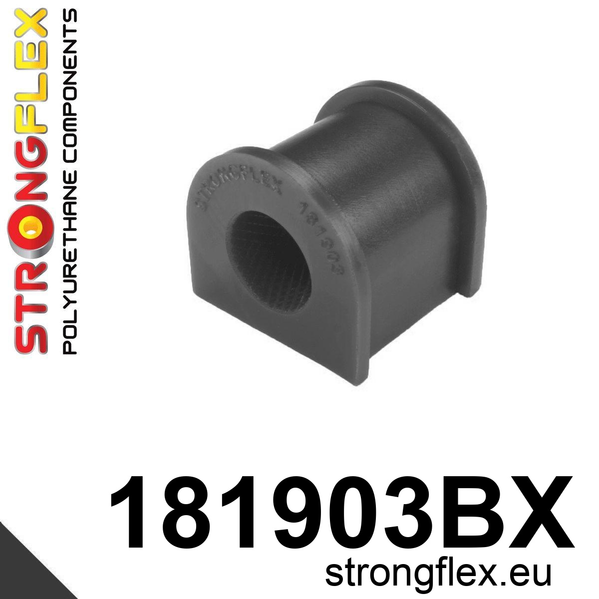Strongflex Porsche Voorste stabilisatorrubber – 181903BX ZWART 1 Strongflex Porsche Voorste stabilisatorrubber – 181903BX ZWART