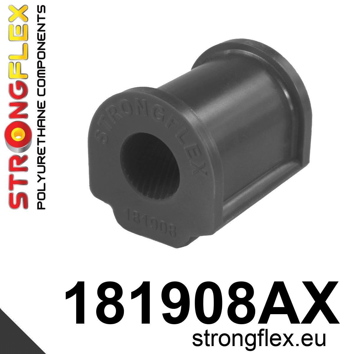 Strongflex Porsche Achterste stabilisator rubber SPORT – 181908AX ZWART 1 Strongflex Porsche Achterste stabilisator rubber SPORT – 181908AX ZWART
