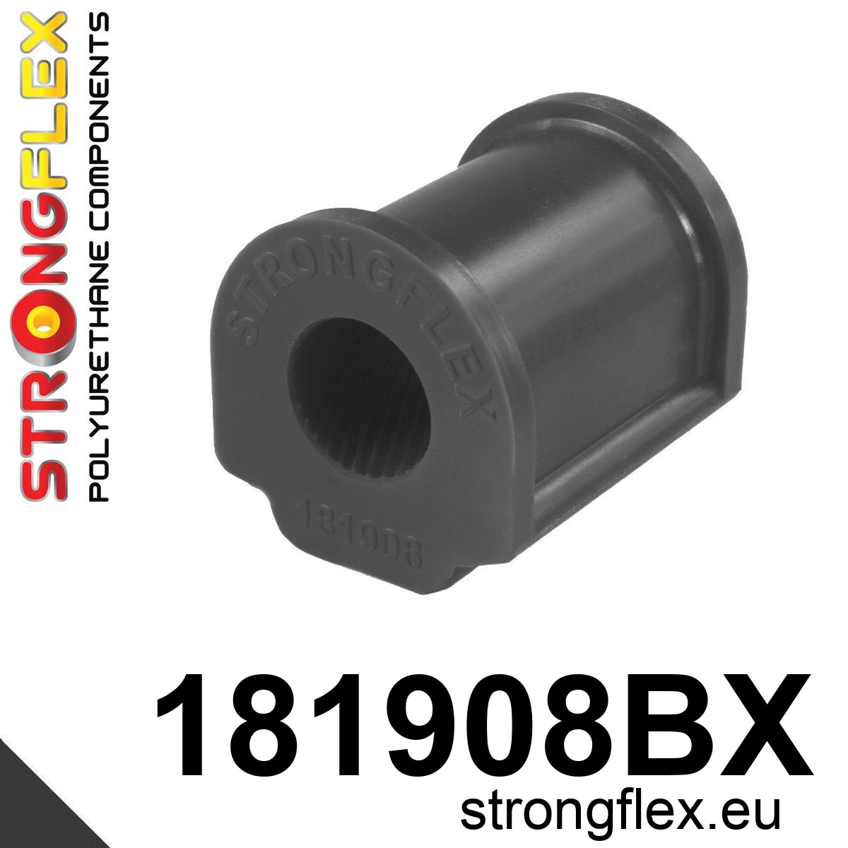 Strongflex Porsche Achterste stabilisator rubber – 181908BX ZWART 1 Strongflex Porsche Achterste stabilisator rubber – 181908BX ZWART