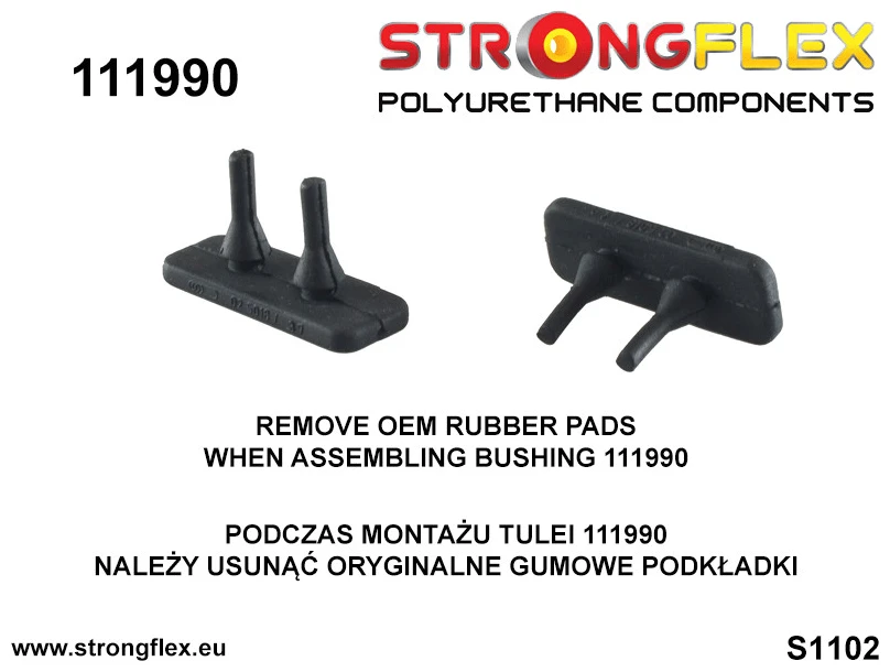 Strongflex Mercedes CL / S-Klasse Voorste subframe achterste rubber SPORT – 111990A 3 Strongflex Mercedes CL / S-Klasse Voorste subframe achterste rubber SPORT – 111990A – Bild 3