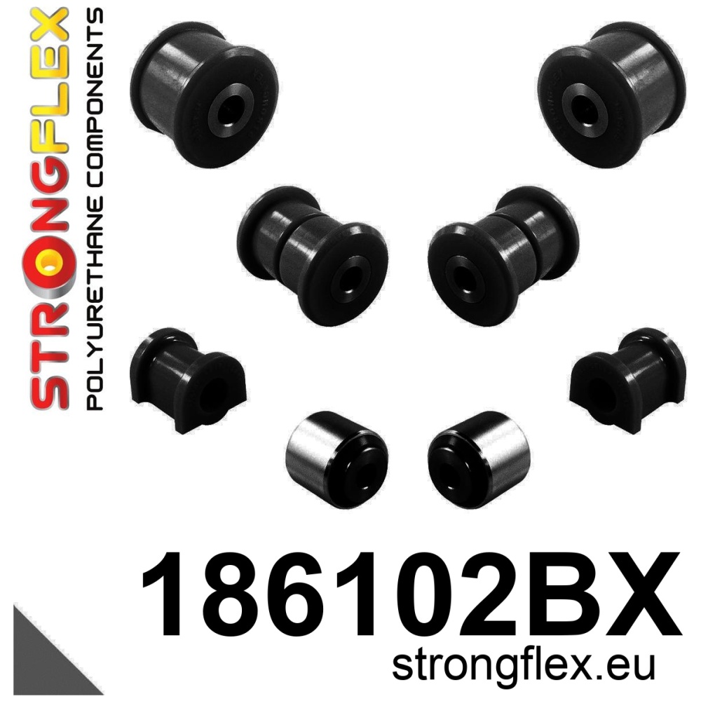 Strongflex Porsche Achterste ophangrubberset – 186102BX ZWART