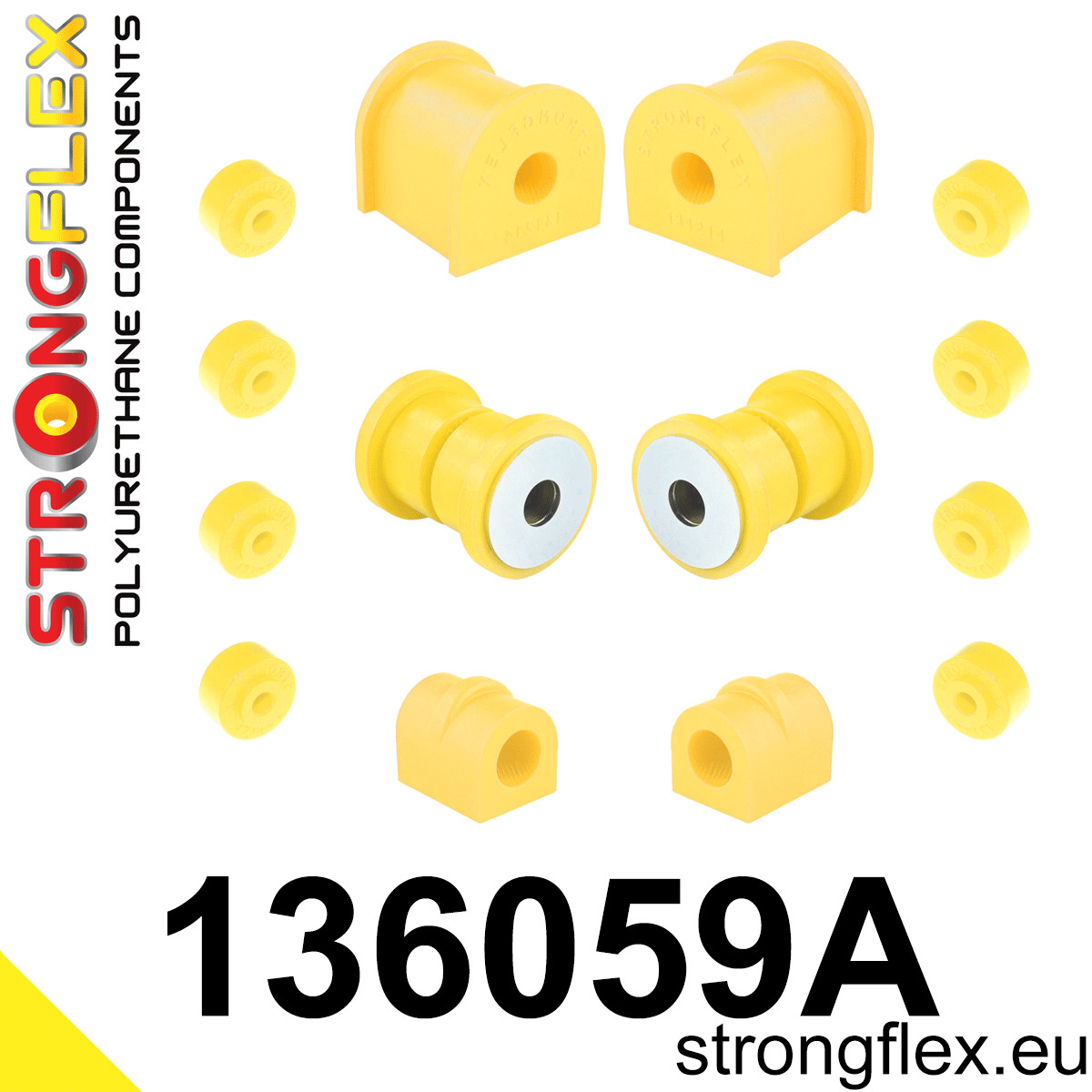 Strongflex Daewoo Voorste ophangrubberset SPORT – 136059A 1 Strongflex Daewoo Voorste ophangrubberset SPORT – 136059A