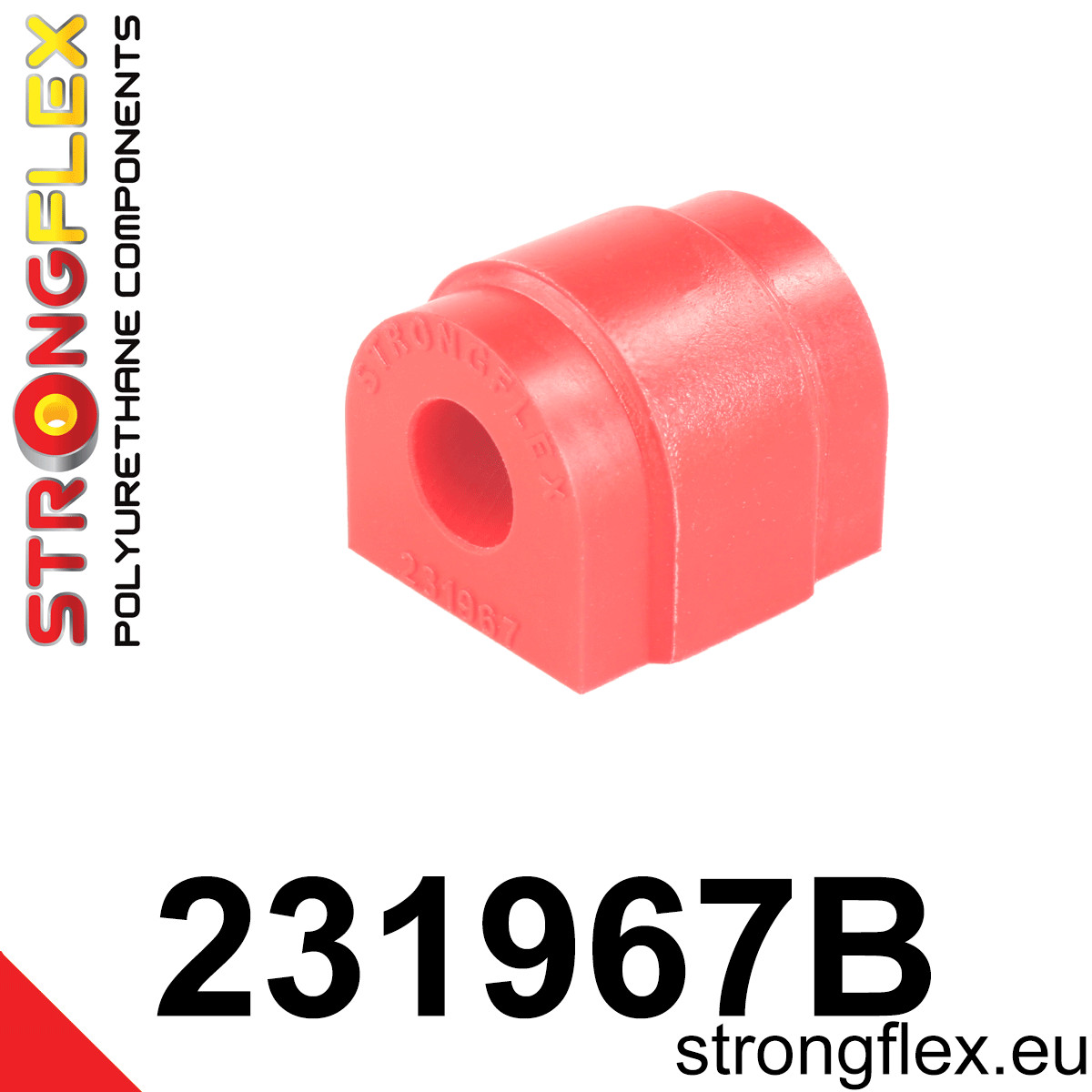 Strongflex Volvo Achterste stabilisator rubber – 231967B 1 Strongflex Volvo Achterste stabilisator rubber – 231967B