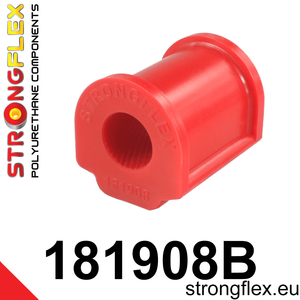 Strongflex Porsche Achterste stabilisator rubber – 181908BX ZWART 2 Strongflex Porsche Achterste stabilisator rubber – 181908BX ZWART – Bild 2