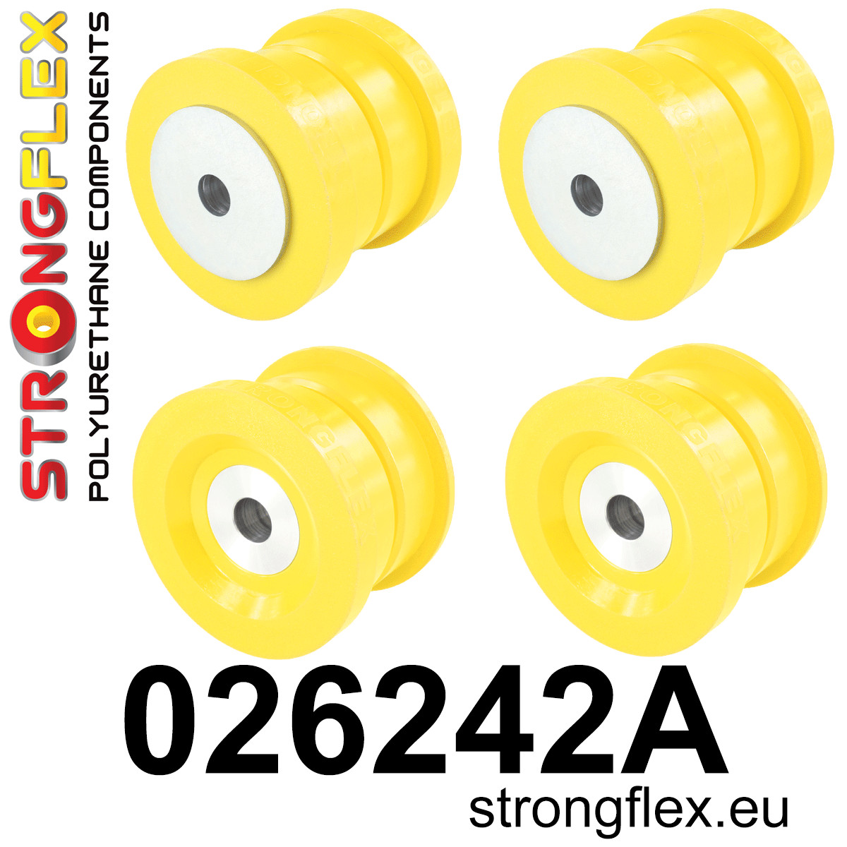 Strongflex Audi Voorste subframe rubberset SPORT – 026242A 1 Strongflex Audi Voorste subframe rubberset SPORT – 026242A