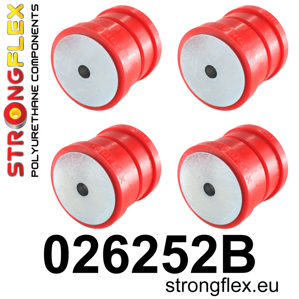 Strongflex Porsche Achterste subframe rubberset – 026252B 1 Strongflex Porsche Achterste subframe rubberset – 026252B