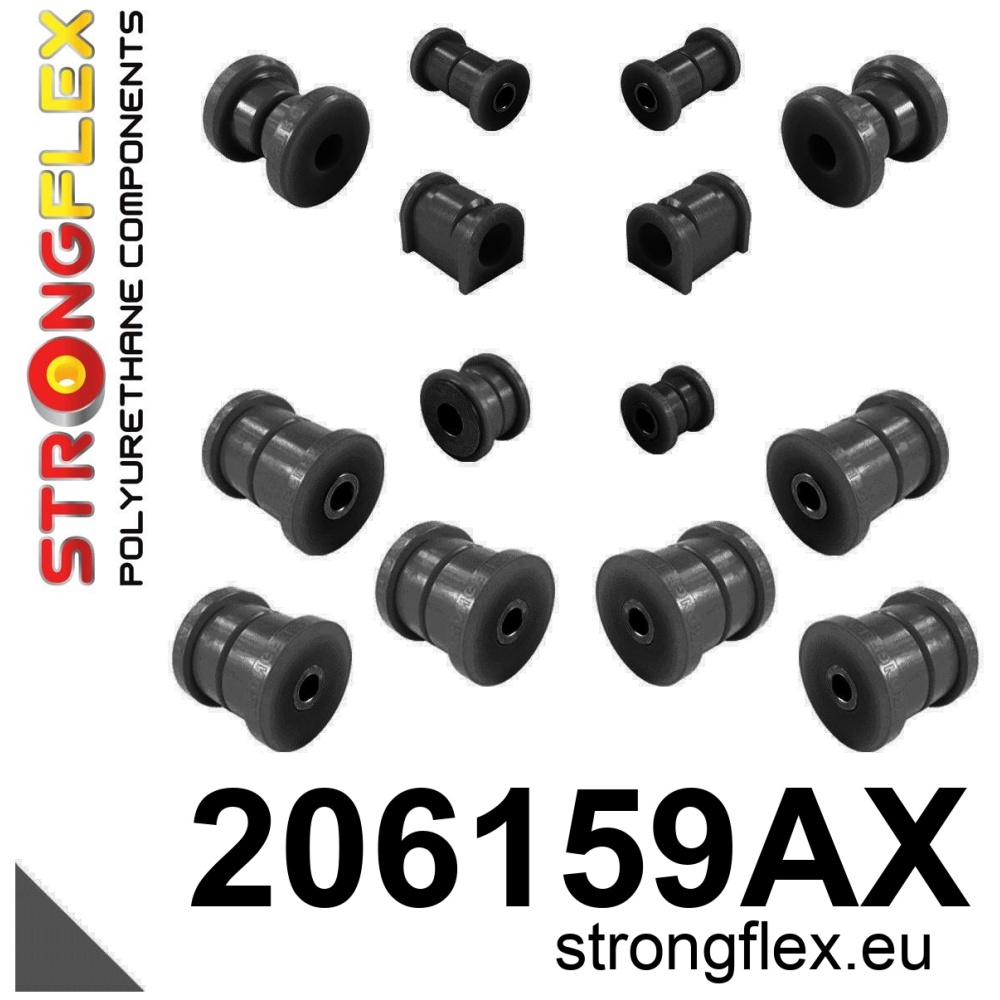 Strongflex Suzuki Complete polyurethaan ophangrubberset SPORT – 206159AX ZWART