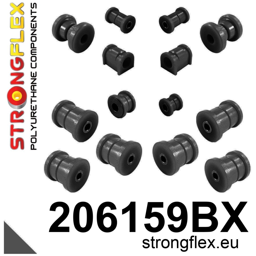 Strongflex Suzuki Complete polyurethaan ophangrubberset – 206159BX ZWART