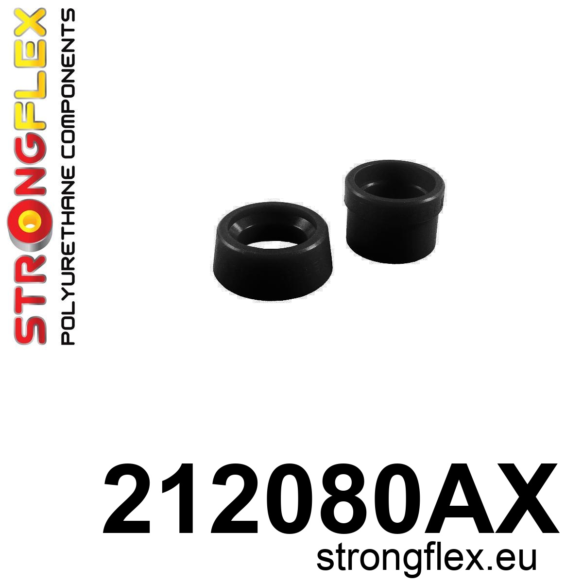 Strongflex Toyota Achterste differentieel voorste rubber insert SPORT – 212080AX ZWART 1 Strongflex Toyota Achterste differentieel voorste rubber insert SPORT – 212080AX ZWART