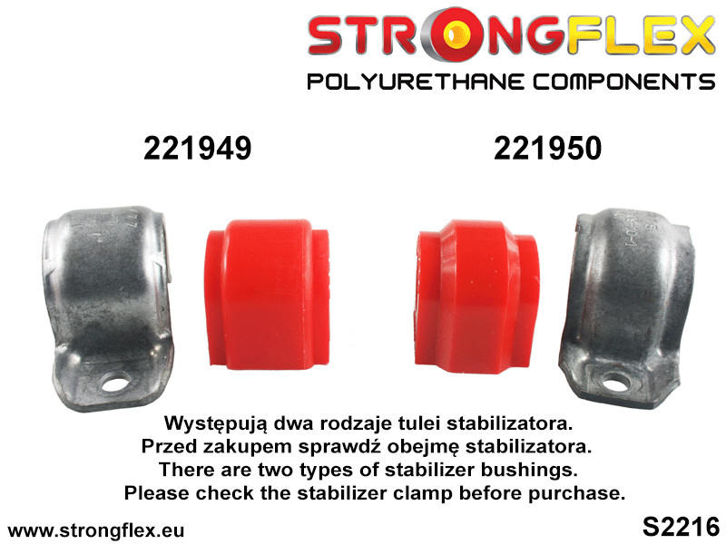 Strongflex Audi / Volkswagen Achterste stabilisatorrubber – 221949B 3 Strongflex Audi / Volkswagen Achterste stabilisatorrubber – 221949B - Image 3