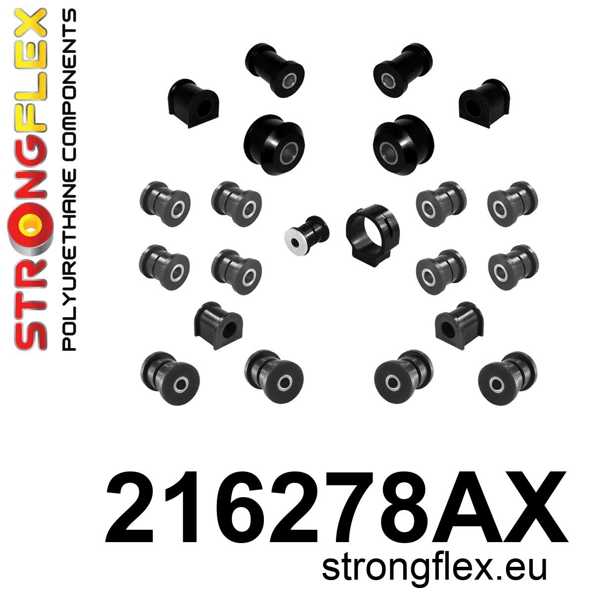 Strongflex Toyota Complete ophangrubberset SPORT – 216278AX ZWART 1 Strongflex Toyota Complete ophangrubberset SPORT – 216278AX ZWART