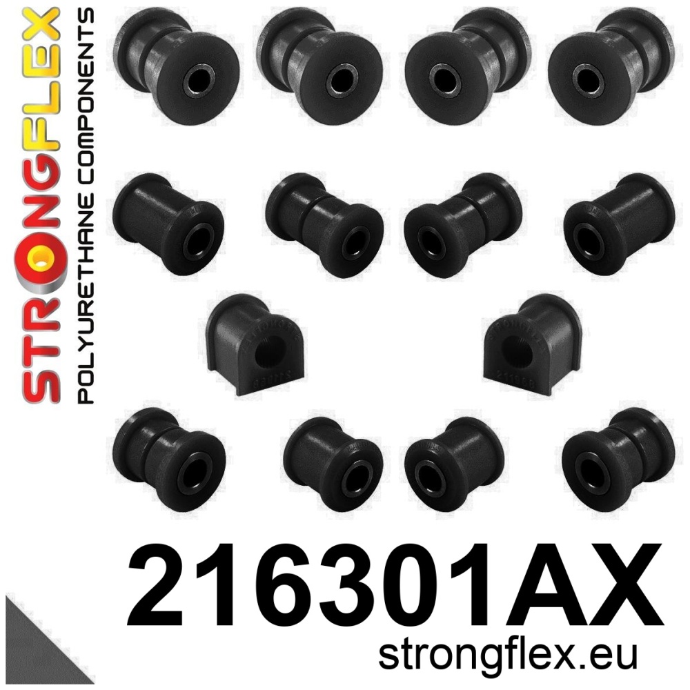 Strongflex Toyota Achterste ophangrubberset SPORT – 216301AX ZWART