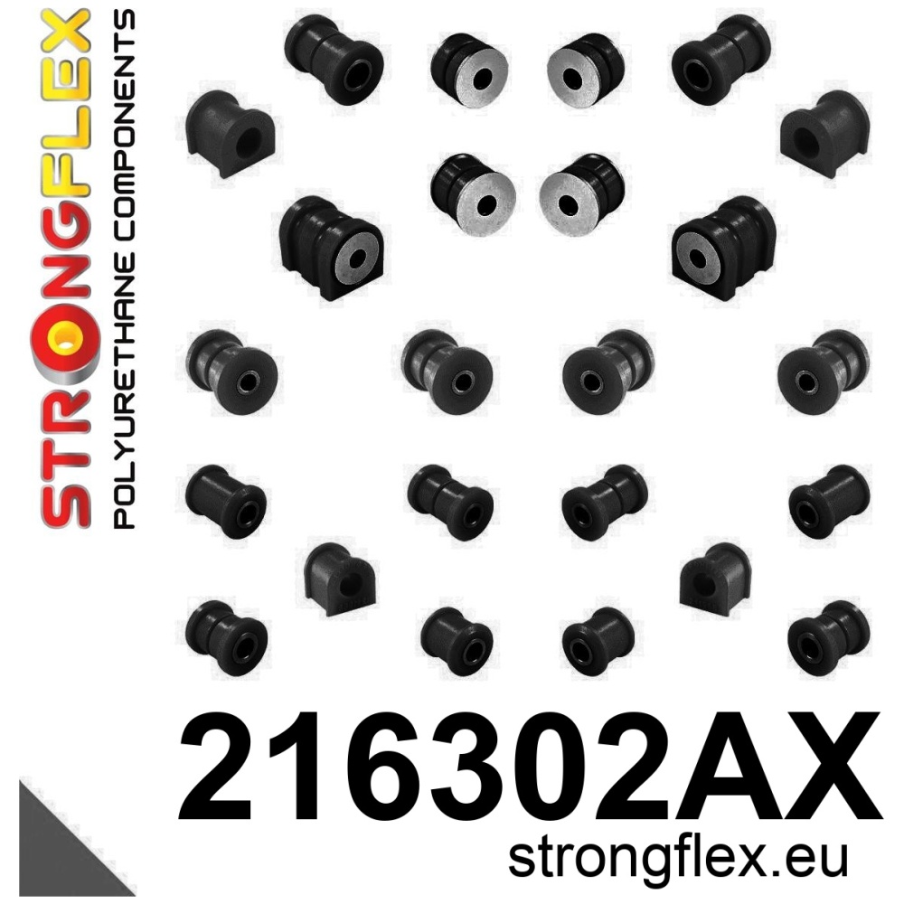 Strongflex Toyota Kit complet de silentblocs de suspension SPORT – 216302AX NOIR