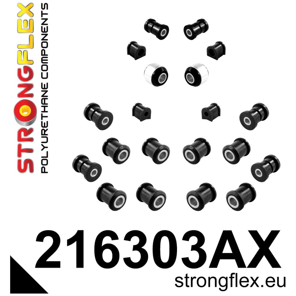 Strongflex Toyota Complete ophangrubberset SPORT – 216303AX ZWART