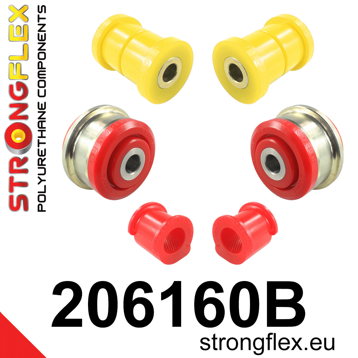 Strongflex Suzuki Voorste ophangrubberset – 206160B 1 Strongflex Suzuki Voorste ophangrubberset – 206160B