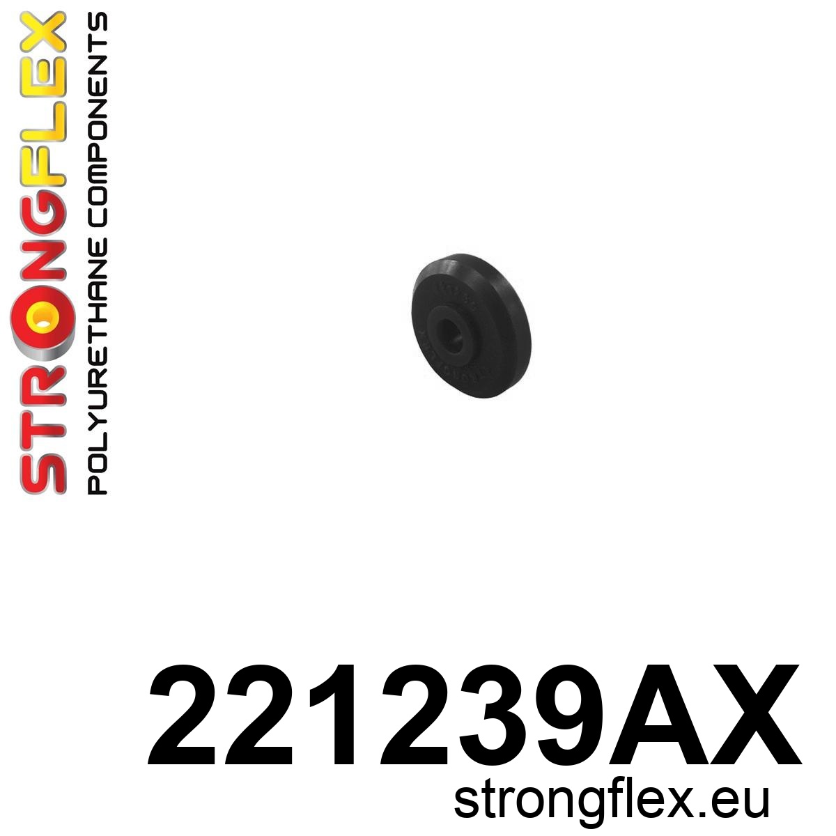 Strongflex Audi Achterste schokdemper bevestiging rubber SPORT – 221239AX ZWART 1 Strongflex Audi Achterste schokdemper bevestiging rubber SPORT – 221239AX ZWART