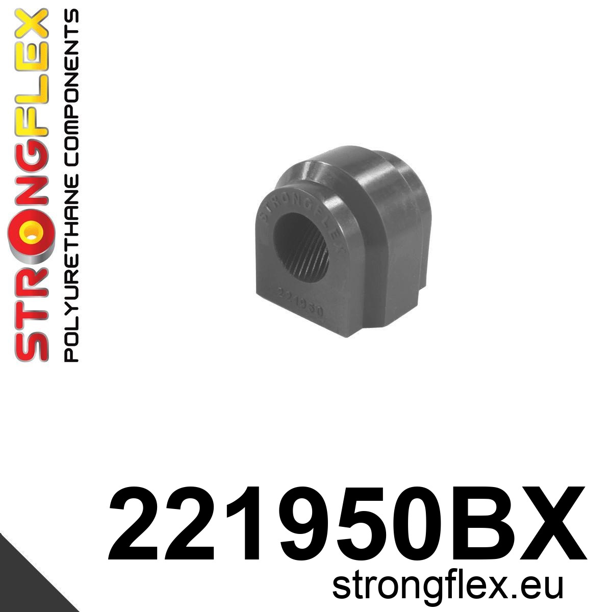 Strongflex Audi Voorste / achterste stabilisator rubber – 221950BX ZWART 1 Strongflex Audi Voorste / achterste stabilisator rubber – 221950BX ZWART