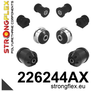 Strongflex Audi / Seat / Volkswagen Draagarm vooras – voorste rubber 30mm SPORT ZWART – 221072AX