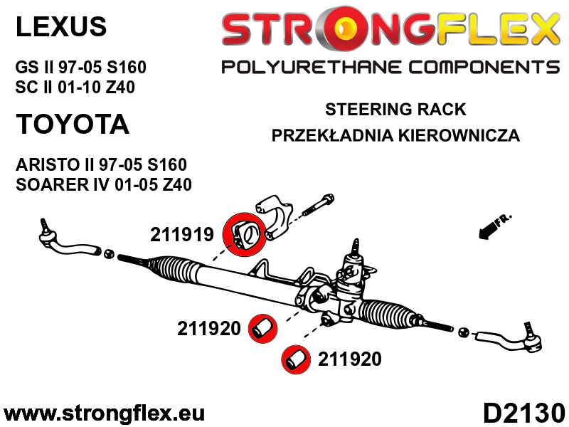 Strongflex Lexus / Toyota Lenkklemrubber – 211919B 3 Strongflex Lexus / Toyota Lenkklemrubber – 211919B - Image 3