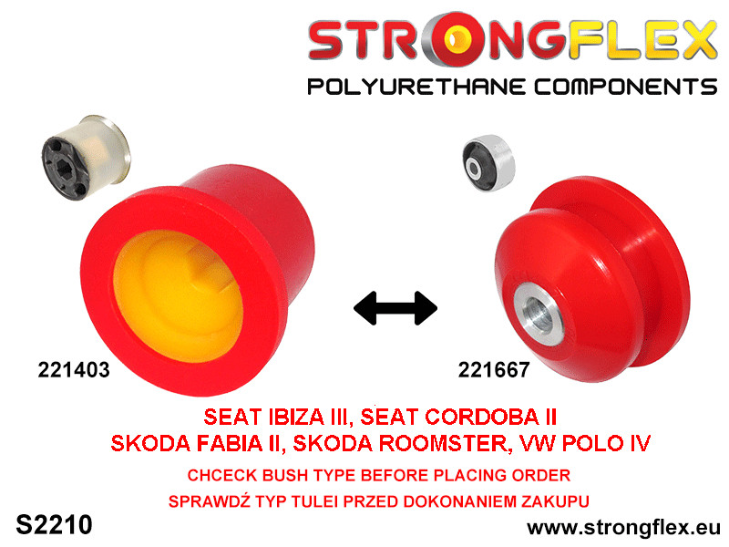 Strongflex Audi A2 / A3 / TT Vooras draagarm achterste rubber SPORT – 221403A 5 Strongflex Audi A2 / A3 / TT Vooras draagarm achterste rubber SPORT – 221403A – Bild 5