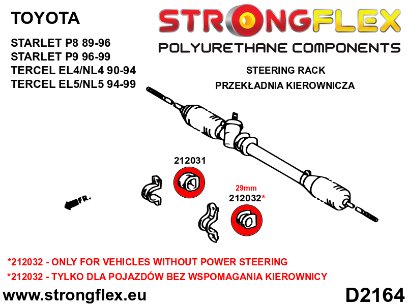 Strongflex Toyota Paseo / Sera / Starlet Stuurhuisrubber – 212031B 5 Strongflex Toyota Paseo / Sera / Starlet Stuurhuisrubber – 212031B – Bild 5