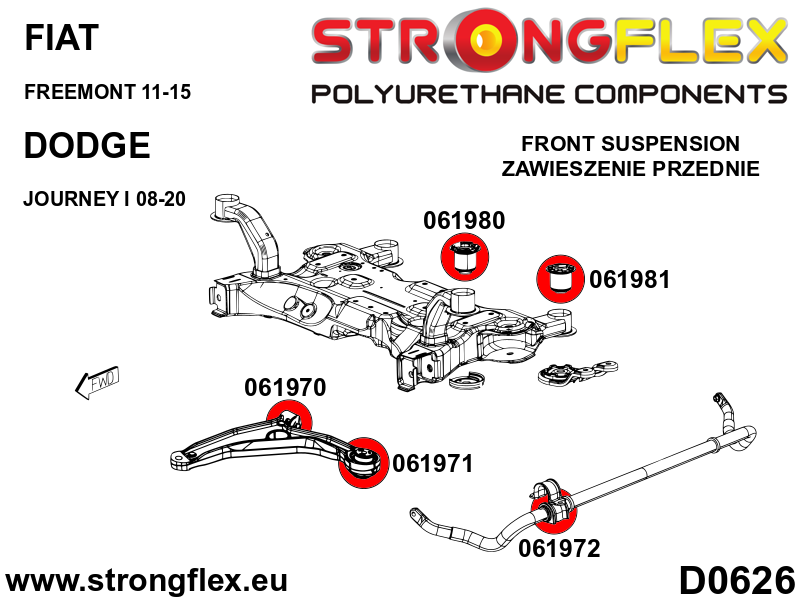 Strongflex Dodge Complete ophangrubberset SPORT – 066075A 2 Strongflex Dodge Complete ophangrubberset SPORT – 066075A - Image 2