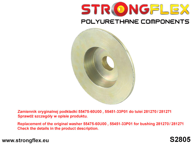 Strongflex Nissan Cefiro / Laurel / Skyline Rubber achteras-subframe ophanging AWD – 281271B 3 Strongflex Nissan Cefiro / Laurel / Skyline Rubber achteras-subframe ophanging AWD – 281271B – Image 3
