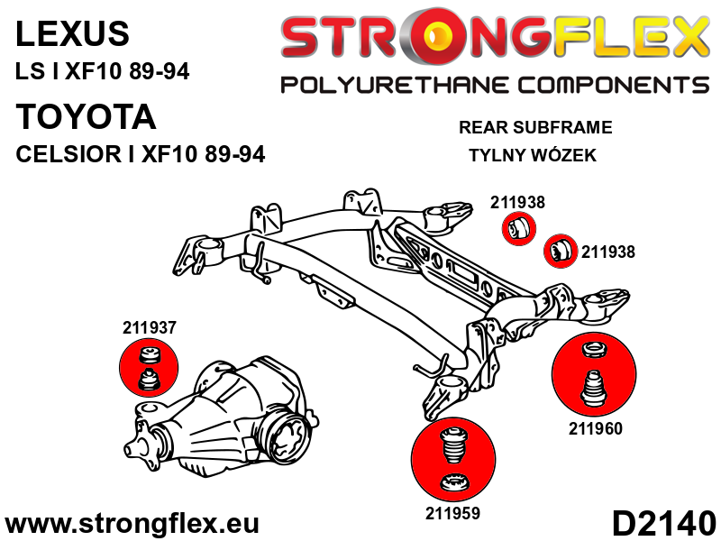 Strongflex Lexus / Toyota Achterste differentieel - voorste rubber SPORT – 211937A 5 Strongflex Lexus / Toyota Achterste differentieel - voorste rubber SPORT – 211937A – Bild 5