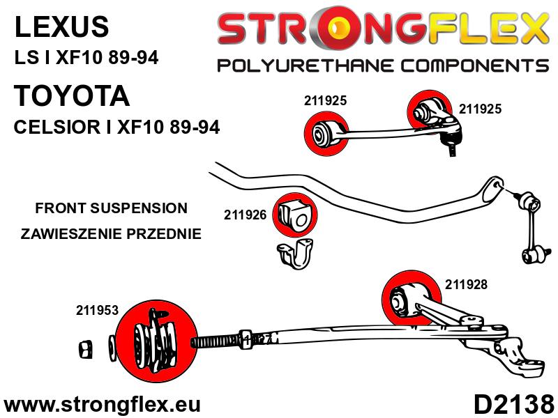Strongflex Lexus / Toyota Voorsteadiusarm SPORT – 211953A 3 Strongflex Lexus / Toyota Voorsteadiusarm SPORT – 211953A – Image 3